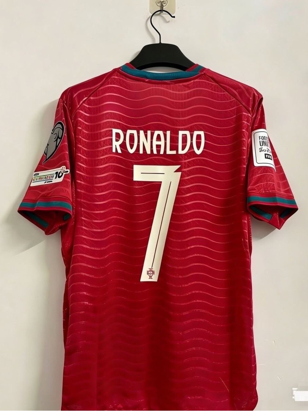 Puma Red Men's Football Jersey with White Number 7